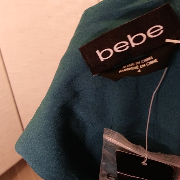 bebe Teal Wide Leg Jumpsuit - Picture 8 of 11